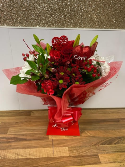 Impulse Valentine's - Impulse Flowers Valentine's bouquet. A selection of beautiful romantic flowers arranged and delivered by hand.